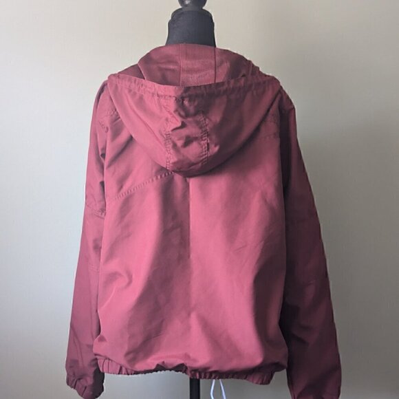 Volcom Maroon Hooded Jacket Rain Activewear Size M - Picture 11 of 12